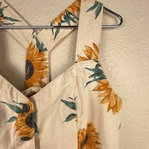 California Concepts Vintage Cotton Denim Sunflower Mini Dress